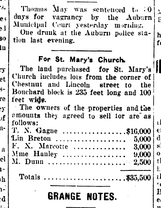 SJDailySun31Jul1907StMarysLand
